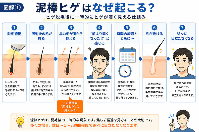 泥棒ヒゲの仕組みを7段階で解説