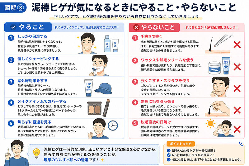 泥棒ヒゲにやってはいけないこと