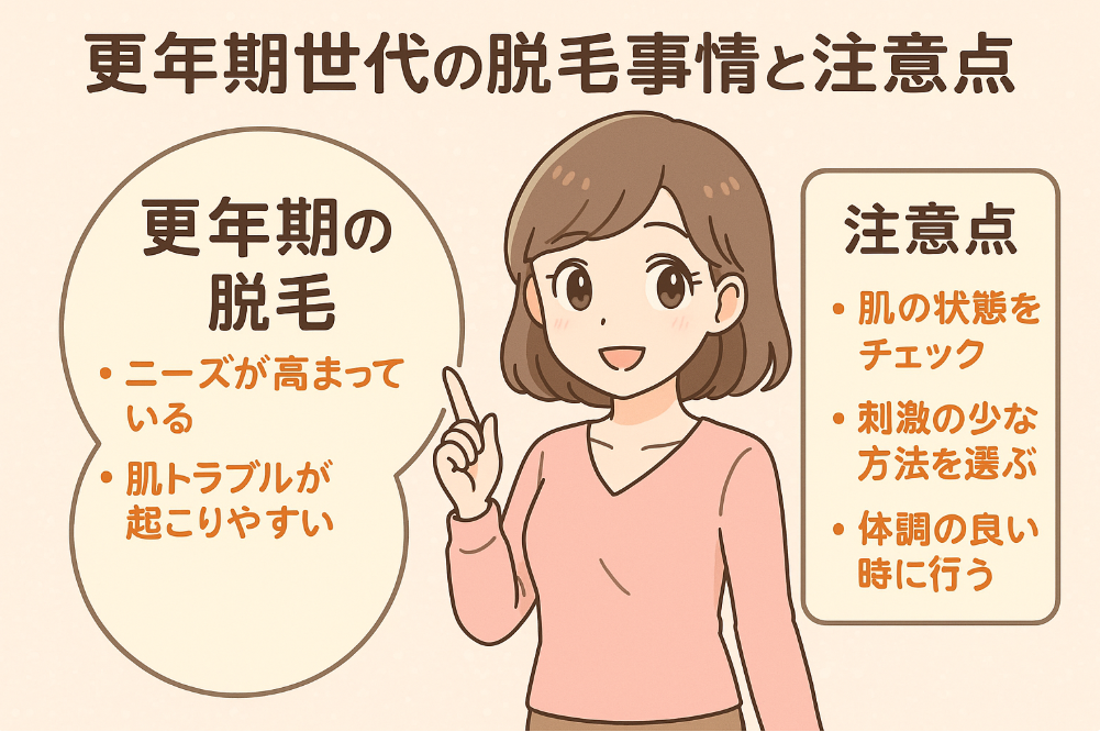 更年期脱毛の図解