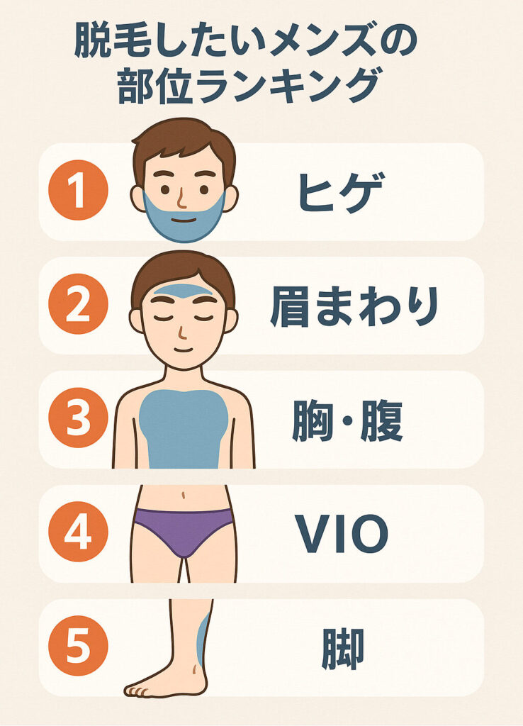脱毛部位ランキング