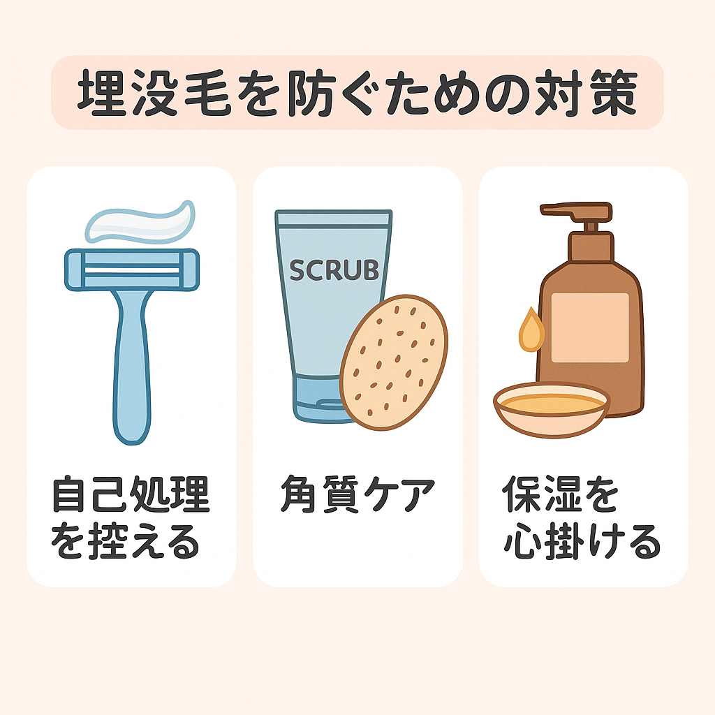 埋没毛予防のポイント