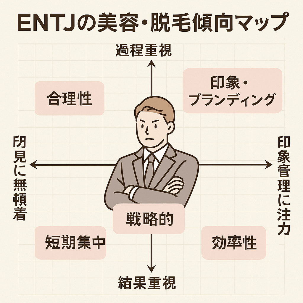 ENTJの美容・脱毛傾向マップ